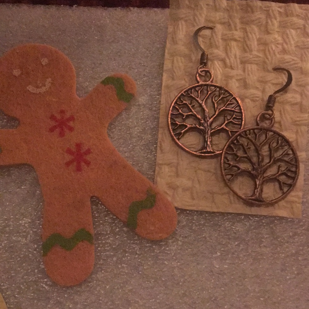 Copper Tree of Life Earrings